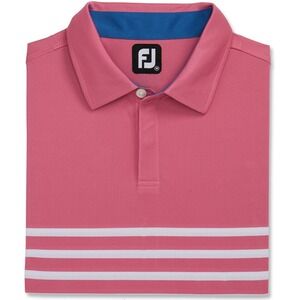FootJoy‎ Modern Engineering Stretch Polo Mens Medium Rose/White NEW